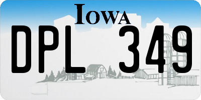 IA license plate DPL349
