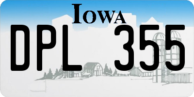 IA license plate DPL355