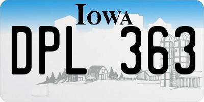 IA license plate DPL363