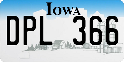 IA license plate DPL366