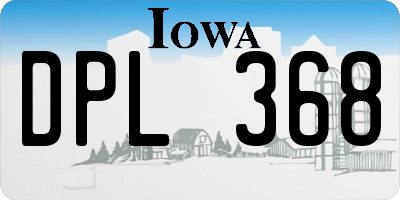 IA license plate DPL368