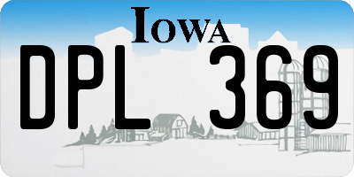 IA license plate DPL369