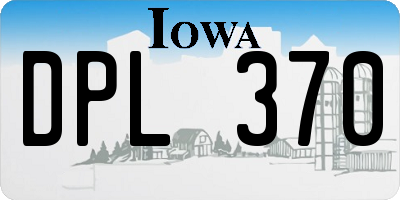 IA license plate DPL370