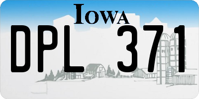 IA license plate DPL371