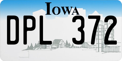 IA license plate DPL372