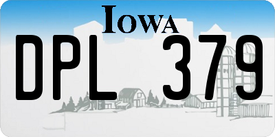 IA license plate DPL379