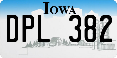 IA license plate DPL382