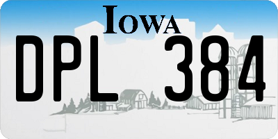 IA license plate DPL384