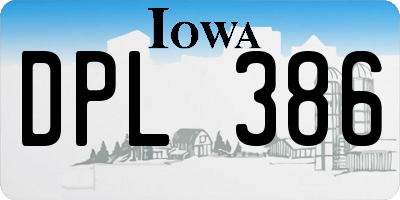IA license plate DPL386