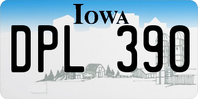 IA license plate DPL390