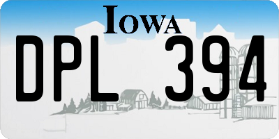 IA license plate DPL394