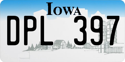 IA license plate DPL397