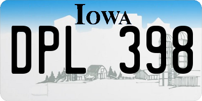 IA license plate DPL398