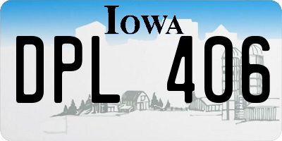 IA license plate DPL406
