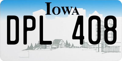 IA license plate DPL408