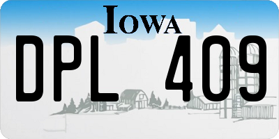 IA license plate DPL409