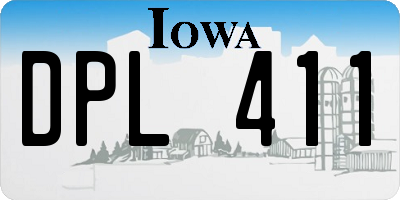 IA license plate DPL411