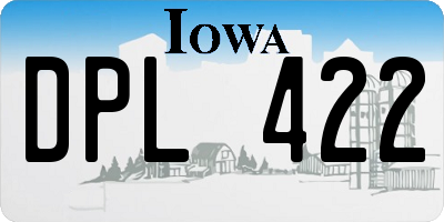 IA license plate DPL422