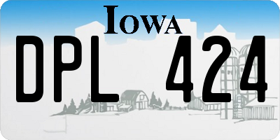 IA license plate DPL424