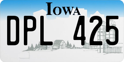 IA license plate DPL425