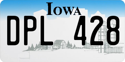 IA license plate DPL428