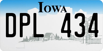 IA license plate DPL434