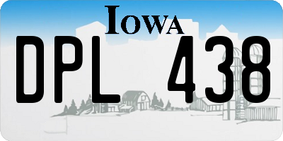 IA license plate DPL438