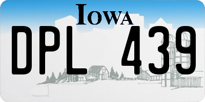IA license plate DPL439