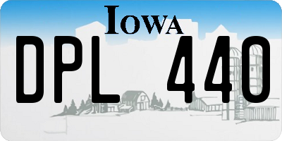 IA license plate DPL440
