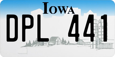 IA license plate DPL441