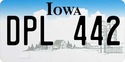 IA license plate DPL442