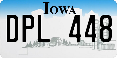 IA license plate DPL448
