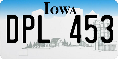 IA license plate DPL453