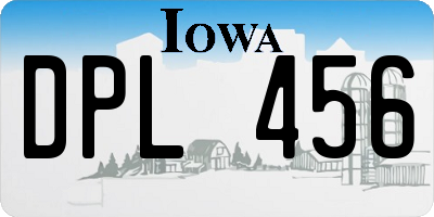 IA license plate DPL456