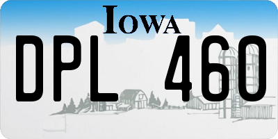 IA license plate DPL460