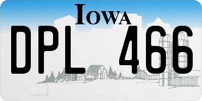 IA license plate DPL466