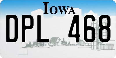 IA license plate DPL468