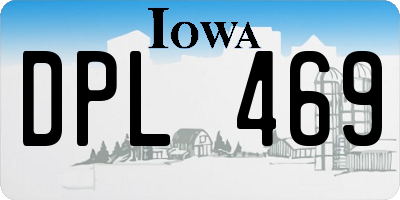 IA license plate DPL469