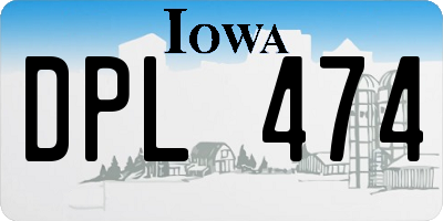 IA license plate DPL474