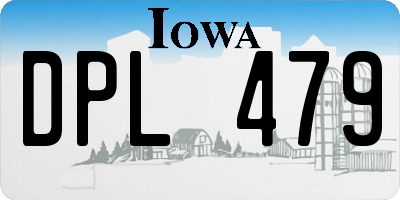 IA license plate DPL479