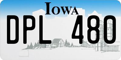 IA license plate DPL480