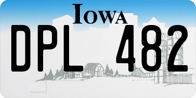 IA license plate DPL482
