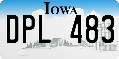 IA license plate DPL483