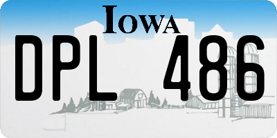 IA license plate DPL486
