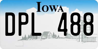 IA license plate DPL488