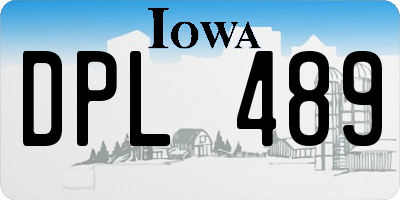 IA license plate DPL489