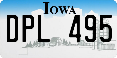 IA license plate DPL495