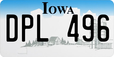 IA license plate DPL496