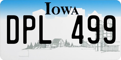 IA license plate DPL499