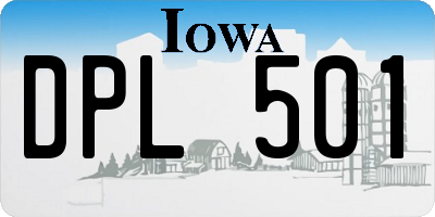 IA license plate DPL501